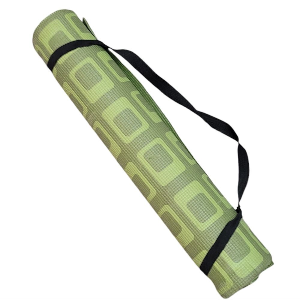 Yoga mat with travel handle
